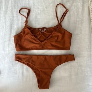 Issa de’mar bikini - burnt orange/rust - size small